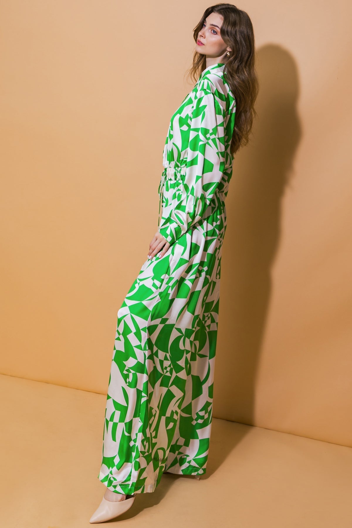 STYLISH IMPRESSION WOVEN JUMPSUIT Flying Tomato